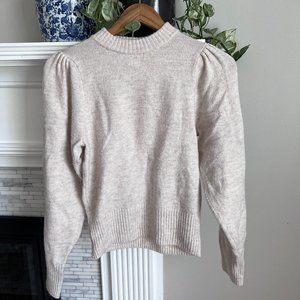 Neutral puff-sleeve sweater - Size S